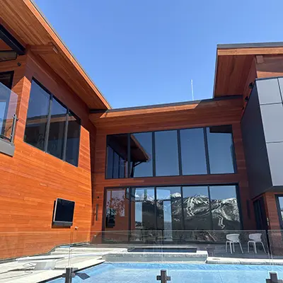 large windows on a home